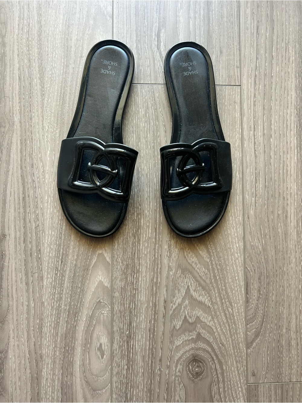 a new day Black Slide Sandals with Knotted Accent - Picture 2 of 3